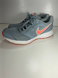 Women's Nike Down Shifter 6 Grey And Orange Size 10 Sneaker Shoes