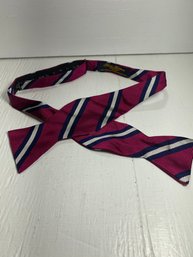 Men's Brooks Brothers All Silk Adjustable Striped Bow Tie