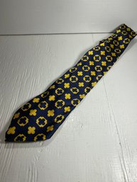 Men's Versace Navy Blue Clover All Silk Neck Tie