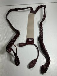 Men's Torino Brown Woven Braided Adjustable Suspenders