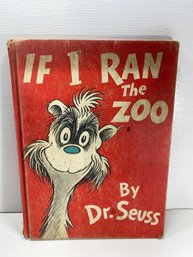 Vintage 1950 '  If I Ran The Zoo' By Dr. Seuss Children's Hardcover Book