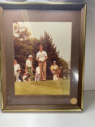 1989 Steve Grogan 15x19 Matted Photo In Wooden Frame