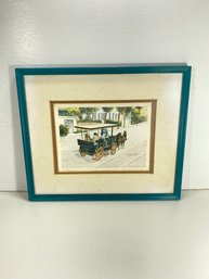 12x 10' Battery Carriage Ride Signed And Numbered Shirley Carroll Print