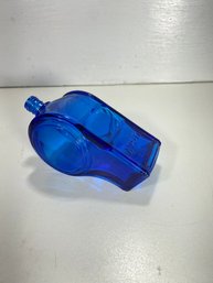 4.5' Avon Blue Glass Whistle Bottle