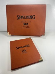 Lot Of 2 Spalding NBA Game Basketball Folder And Pouch