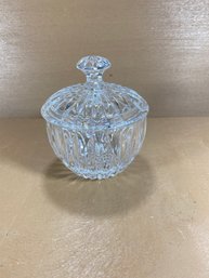 Gorgeous Cut Crystal Lidded Jar Trinket Bowl