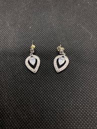 Womens .925 Silver Teardrop Earrings