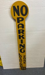 36' No Parking Wooden Sign