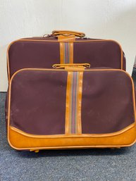 Set Of 2 Prima Maroon Soft Shell Suitcases