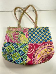 Women's Vera Bradley Pink And Blue Pattern Handbag Purse