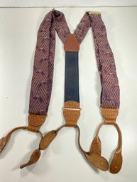 Men's CAS Germany Red And Tan Adjustable Suspenders