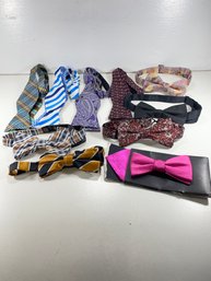 Men's Lot Of 10 Adjustable Bowties- Land's End, Michael Kors, And More