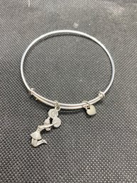 Women's Cheerleading Silver Tone  Alex And Ani Style Bracelet