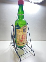 Justerini & Brooks 1/2 Gallon Empty Whisky Alcohol Bottle On Carousel