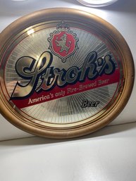 21x18 Mirrored Stroh's Beer Wall Hanging