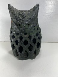 7.5' Cast Iron Owl Wall Hanging Candle Holder