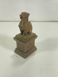 Miniature Copper Lion Cone Incense Burner