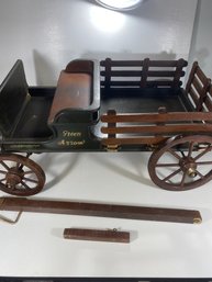 Vintage Wooden Green Arrow Wagon