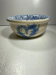 Blue Speckled Heart Pottery Glazed Bowl