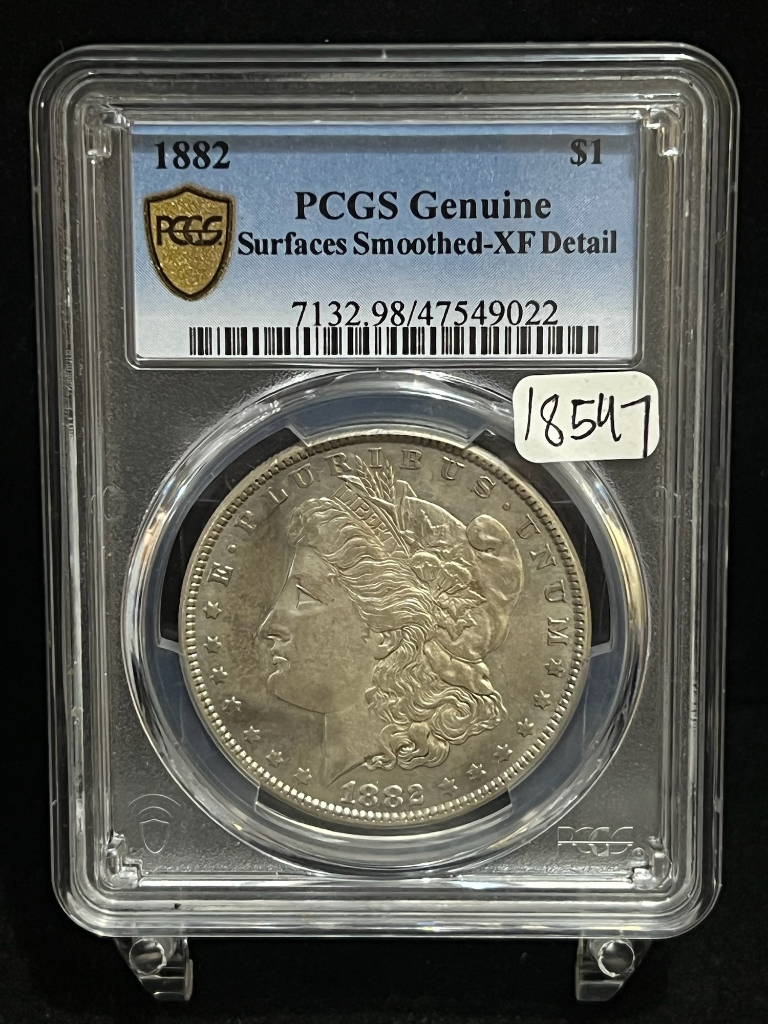 1882 P Morgan Silver Dollar - PCGS Genuine Surfaces Smoothed XF Detail  #18547 | Auctionninja.com