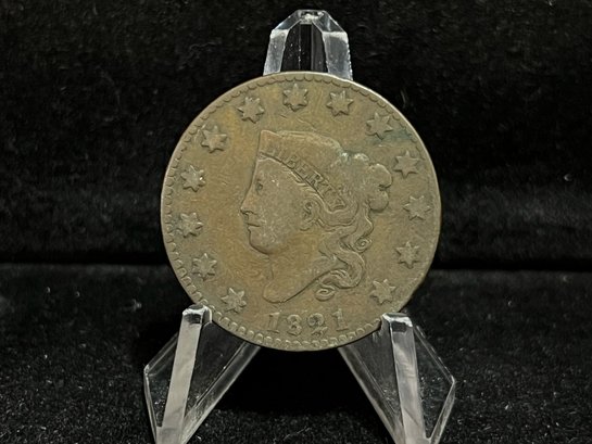1821 Matron Head Large Cent -Very Fine
