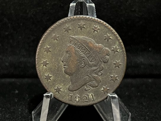 1824 Matron Head Large Cent -Very Fine