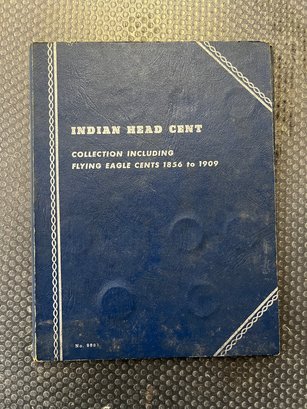 Indian Cent Book With Flying Eagle Cent - 32 Coins