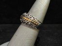 Effy 925 Sterling Silver With 18K Gold Ring Size 7