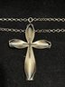 925 Sterling Silver Cross Pendant Chain Necklace - 27 Inches
