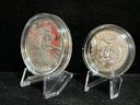 1991 - 1995 World War II 50th Anniversary Coin Set Silver Dollar And Clad Half Dollar - Proof