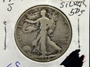 1928 S Walking Liberty Silver Half Dollar - Fine