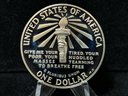 1986 US Mint Liberty Proof Silver Dollar And Clad Half Dollar Commemorative Coins