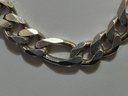 925 Sterling Silver Figaro Cuban Link Chain Necklace - 24 Inches 13mm Links