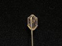 Vintage 18k White Gold Art Deco Lapel Pin