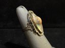 Vintage Sterling Silver Mother Of Pearl Ring - Size 5
