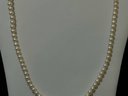 5.5 Mm Natural Pearl Necklace With 10k Clasp