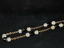 Vintage Square And Round Beads On A Chain Necklace - 30 Inches