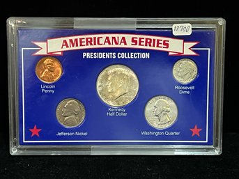 1964 US Silver 5 Coin Americana Set Silver Half Dollar Silver Quarter Silver Dime