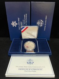 2002 Olympic Winter Games Commemorative Coin Program Silver Proof Coin