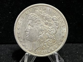 1881 S Morgan Silver Dollar - Almost Uncirculated
