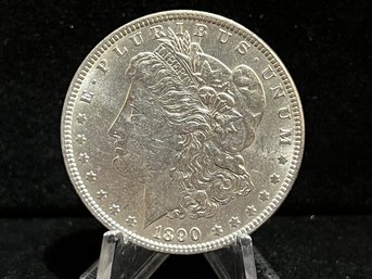 1890 Morgan Silver Dollar Almost Uncirculated