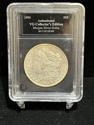 Slabbed 1884 P Morgan Silver Dollar - Very Good