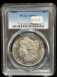 1881 P Morgan Silver Dollar PCGS MS62