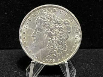 1885 P Morgan Silver Dollar - Almost Uncirculated