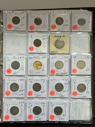 Binder Of Labeled US Coins - 89 Coins Total