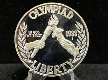1988 S Olympiad Commemorative Proof Silver Dollar