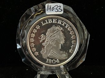 Replica Proof 1804 Silver Dollar 'The King Of American Coins' One Troy Ounce .999 Fine Silver Round