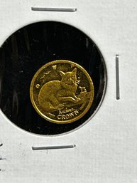 1996 Isle Of Man 1/25th Oz .999 Fine Gold Coin