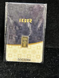 IGR Suisse Certified 1/2 Gram .999 Fine Gold Bar