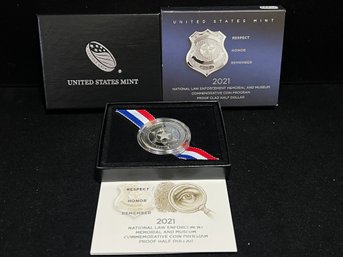 2021 US Mint Law Enforcement Memorial And Museum Commemorative Proof Clad Half Dollar